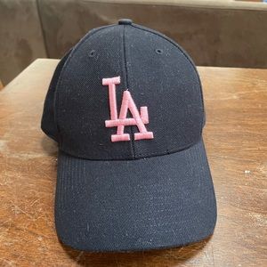 47 Brand LA Dodgers kids hat Navy and pink